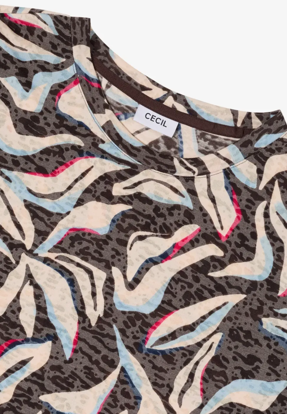 Kurzarm T-Shirt im Ausbrenner-Look