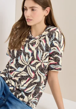 Kurzarm T-Shirt im Ausbrenner-Look
