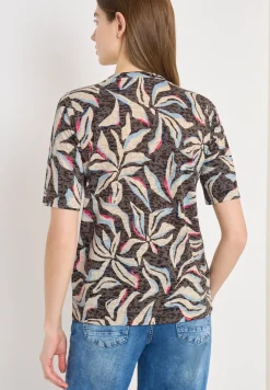 Kurzarm T-Shirt im Ausbrenner-Look