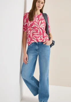 Kurzarm T-Shirt im Ausbrenner-Look