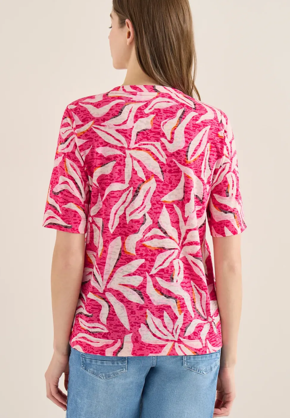 Kurzarm T-Shirt im Ausbrenner-Look