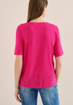 Kurzarm T-Shirt im Tunika-Look