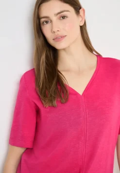 Kurzarm T-Shirt im Tunika-Look