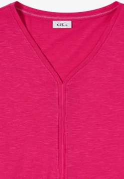 Kurzarm T-Shirt im Tunika-Look