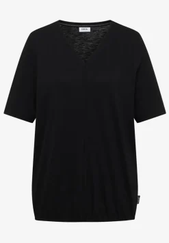 Kurzarm T-Shirt im Tunika-Look