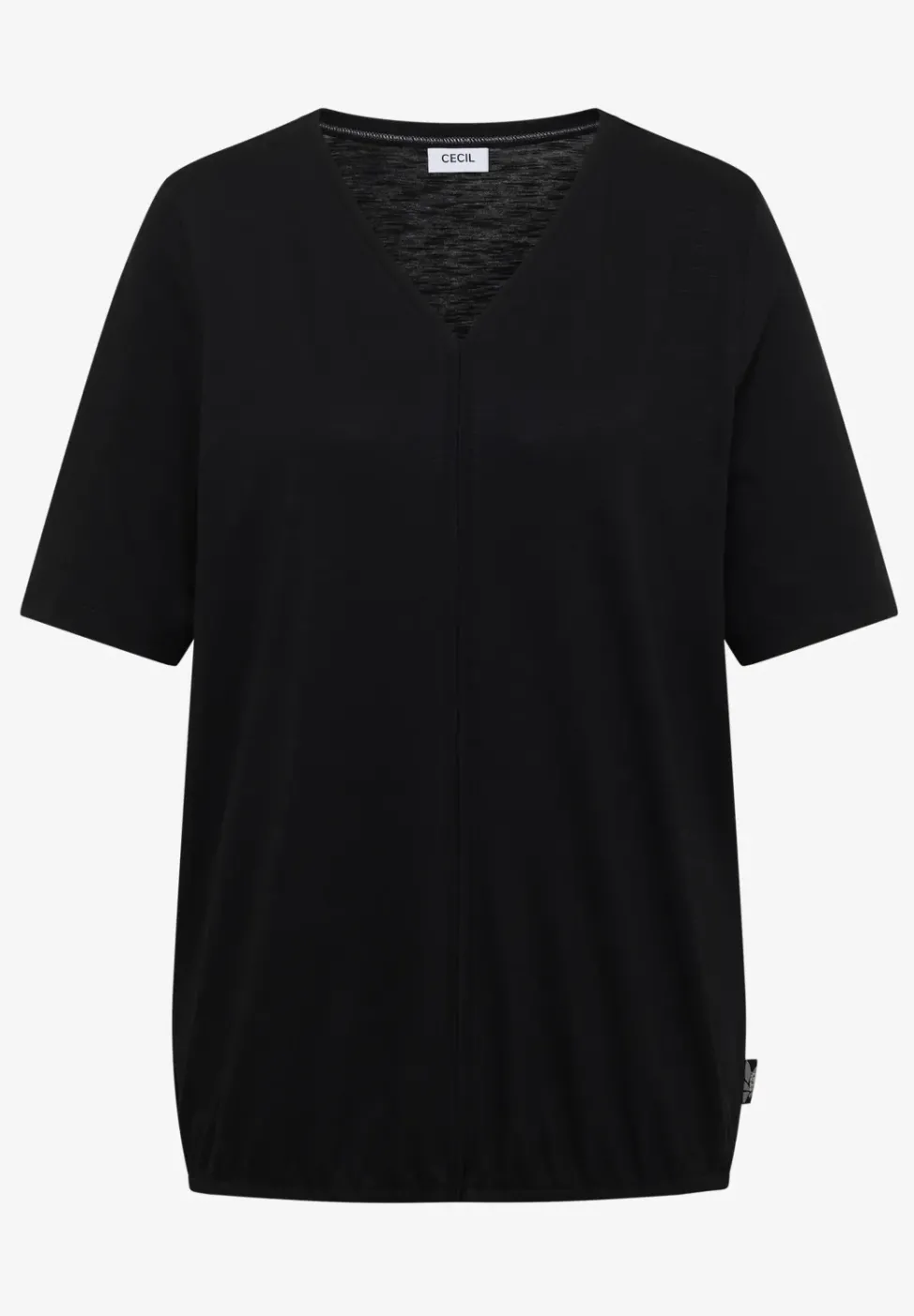 Kurzarm T-Shirt im Tunika-Look