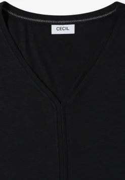 Kurzarm T-Shirt im Tunika-Look