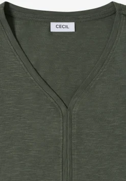 Kurzarm T-Shirt im Tunika-Look
