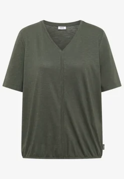 Kurzarm T-Shirt im Tunika-Look