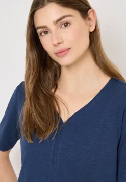 Kurzarm T-Shirt im Tunika-Look