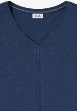Kurzarm T-Shirt im Tunika-Look