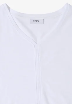 Kurzarm T-Shirt im Tunika-Look