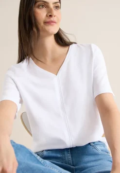 Kurzarm T-Shirt im Tunika-Look