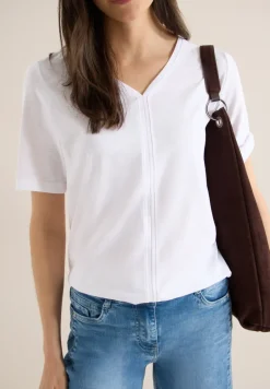 Kurzarm T-Shirt im Tunika-Look