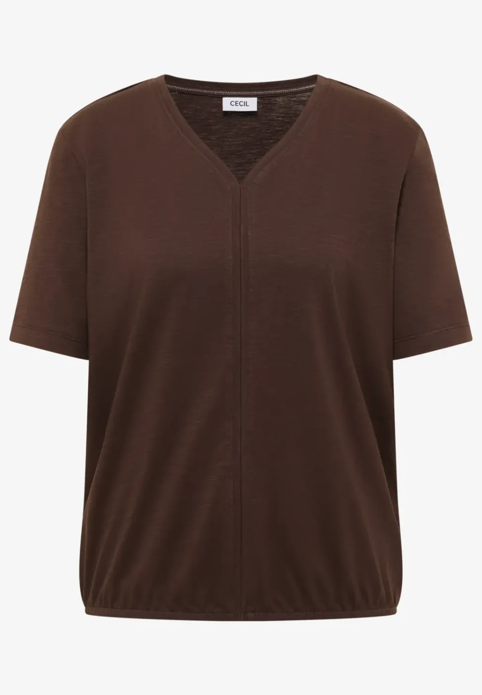 Kurzarm T-Shirt im Tunika-Look