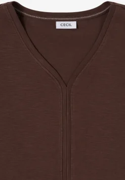 Kurzarm T-Shirt im Tunika-Look