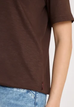 Kurzarm T-Shirt im Tunika-Look