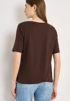 Kurzarm T-Shirt im Tunika-Look