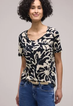 Kurzarm T-Shirt mit abstraktem Print
