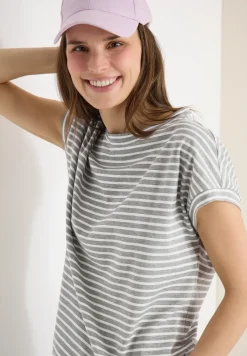 Kurzarm T-Shirt mit elastischem Saum