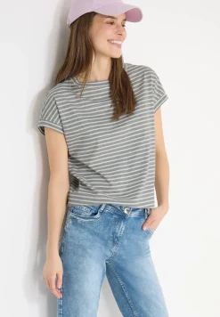 Kurzarm T-Shirt mit elastischem Saum