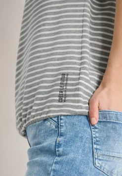 Kurzarm T-Shirt mit elastischem Saum