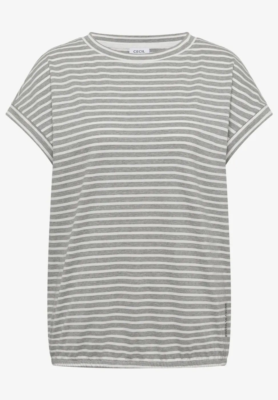 Kurzarm T-Shirt mit elastischem Saum