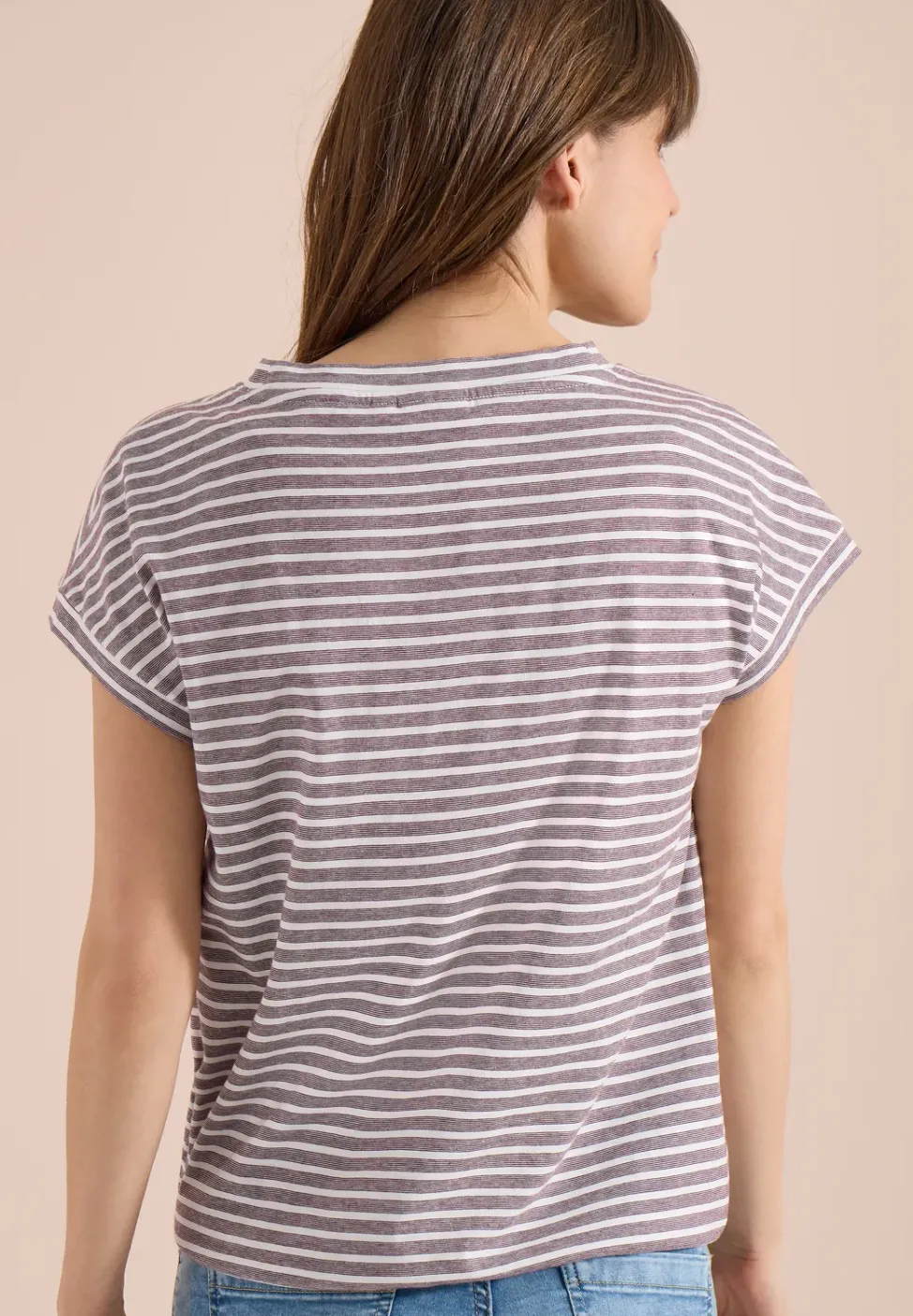 Kurzarm T-Shirt mit elastischem Saum