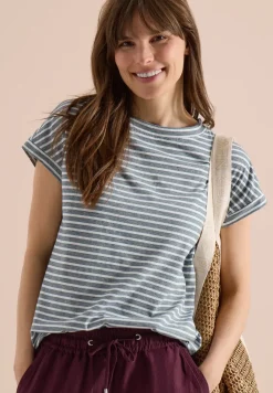 Kurzarm T-Shirt mit elastischem Saum