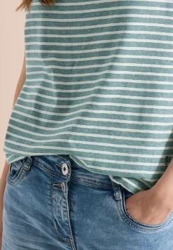 Kurzarm T-Shirt mit elastischem Saum