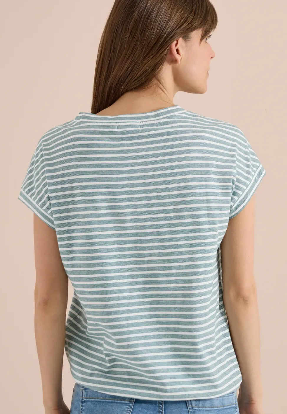 Kurzarm T-Shirt mit elastischem Saum