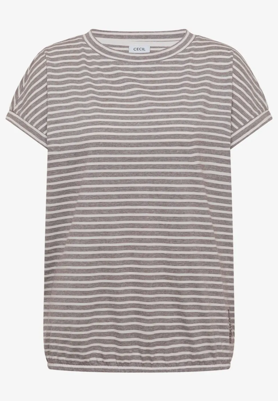 Kurzarm T-Shirt mit elastischem Saum