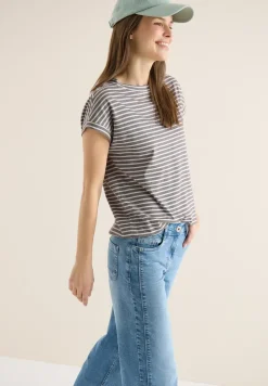 Kurzarm T-Shirt mit elastischem Saum