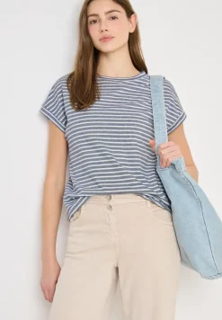 Kurzarm T-Shirt mit elastischem Saum