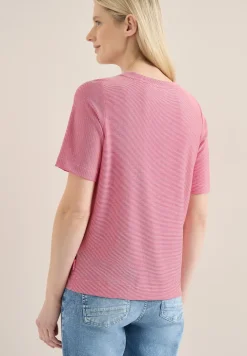 Kurzarm T-Shirt mit feinen Streifen