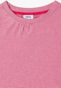 Kurzarm T-Shirt mit feinen Streifen