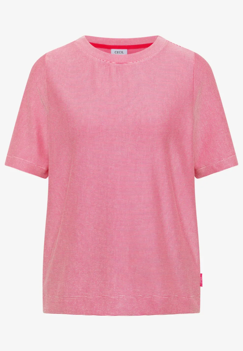 Kurzarm T-Shirt mit feinen Streifen