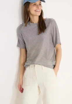Kurzarm T-Shirt mit feinen Streifen