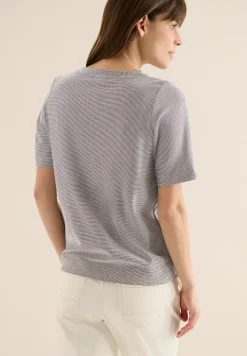 Kurzarm T-Shirt mit feinen Streifen