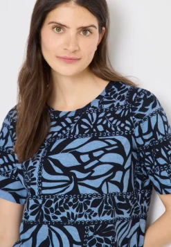 Kurzarm T-Shirt mit Patchwork Print