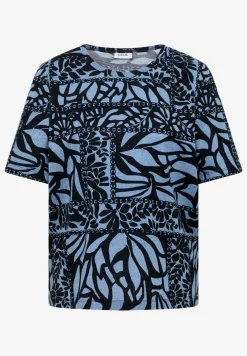 Kurzarm T-Shirt mit Patchwork Print