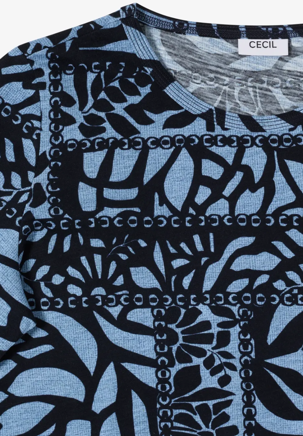 Kurzarm T-Shirt mit Patchwork Print