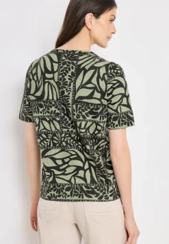 Kurzarm T-Shirt mit Patchwork Print
