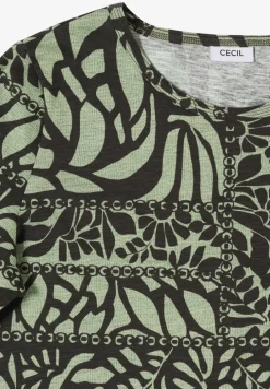 Kurzarm T-Shirt mit Patchwork Print