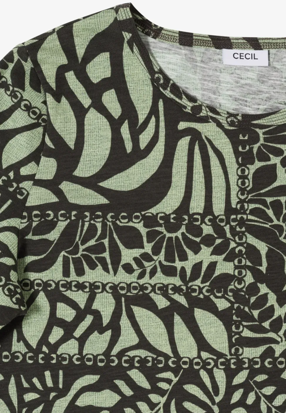 Kurzarm T-Shirt mit Patchwork Print