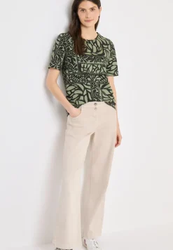 Kurzarm T-Shirt mit Patchwork Print
