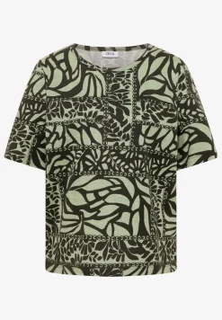 Kurzarm T-Shirt mit Patchwork Print