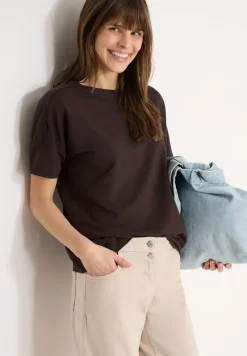 Kurzarm T-Shirt mit Schulterdetail