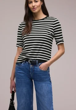 Kurzarm T-Shirt mit Streifenmuster