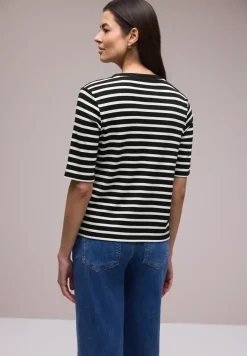Kurzarm T-Shirt mit Streifenmuster